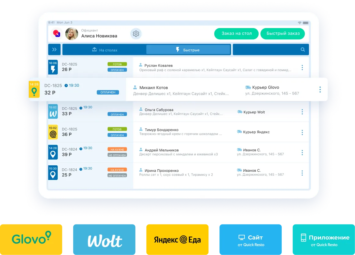 Доставка для ресторанного бизнеса